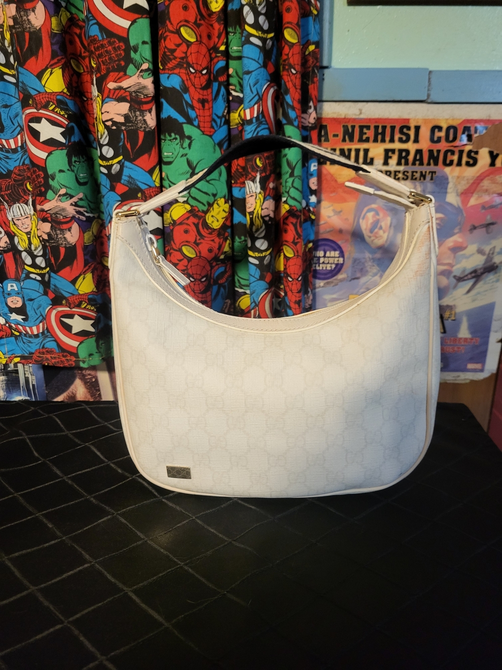 GUCCI GG Sherry Line Hand Bag 263757 524947 Purse White